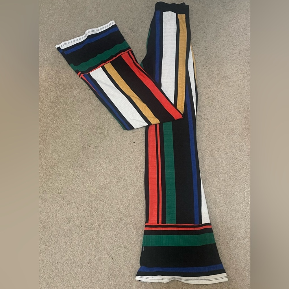 Multi-Color Flare Pants - Picture 2 of 3